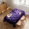 Halloween Rectangle Table Cloth Purple Black Bat  Table Cover Waterproof Tablecloth Spooky Halloween Party Dining Home Decor