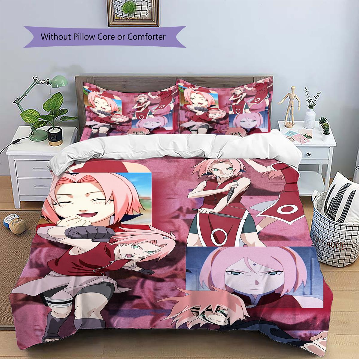 Naruto Uchiha Sasuke Pillowcase, Anime Uchiha Home Decor, Gift for Sasuke Fans 135x200cm