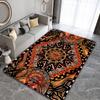 Ethnic Sun Mandala Print Flannel Area Rug Bohemian Style Floor Mat for Living Room Bedroom Home Decor Soft Non Slip