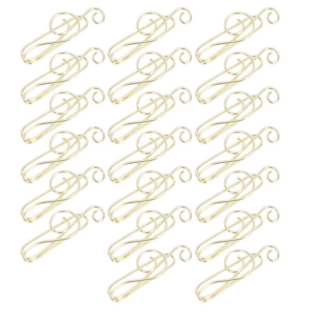 20Pcs Musical Note Paperclip Music Shape Creativity Modeling Metal Craft Supplies