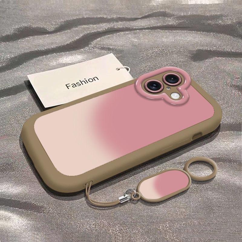 

Gradual change powder smudge suitable for Apple 16 mobile phone case protective case iPhone fun cartoon soft case apple 16e