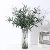 4 Fork Artificial Olive Branch Plastic Fake Plant Simulated Olive Leaf  Wedding Decor