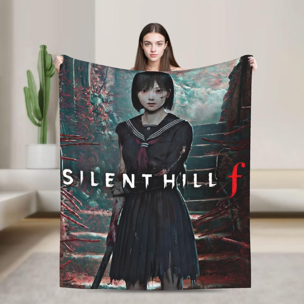 Silent Hill Horror Movie Games Super Soft Blankets Plush Bedding Throws Comfortable Couch Chair Flannel Bedspread Sofa Bed Cover