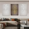 Nordic Golden Plant Leaves and Flowers Wall Art Canvas Painting Wall Pictures for Living Room Decoration Pictures Morden Decor