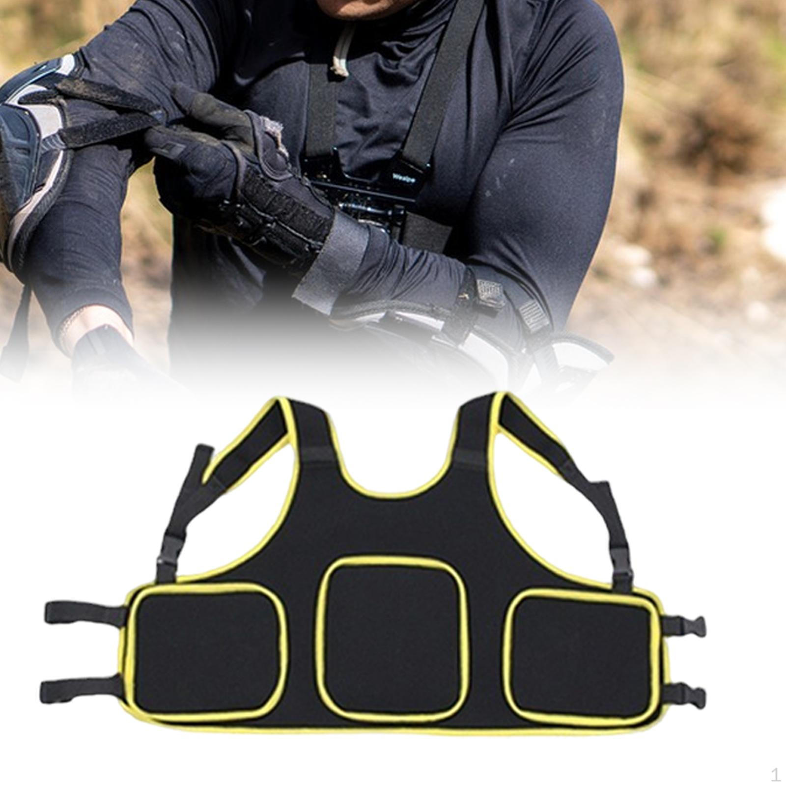 Child Kids Motorcycle Chest Protector Vest for Skiing Bike Riding Yellow Edge