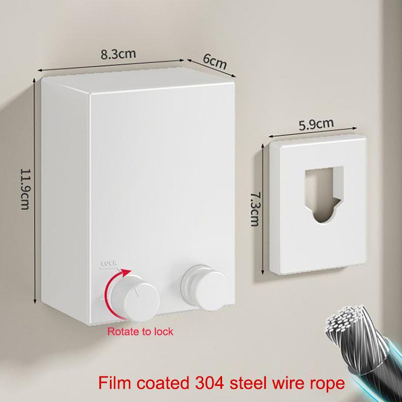 Invisible Clothesline Indoor Without Hole-Punching Shrinkage Wire Clothes Drying Artifact Bathroom Balcony Telescopic Hanging A3