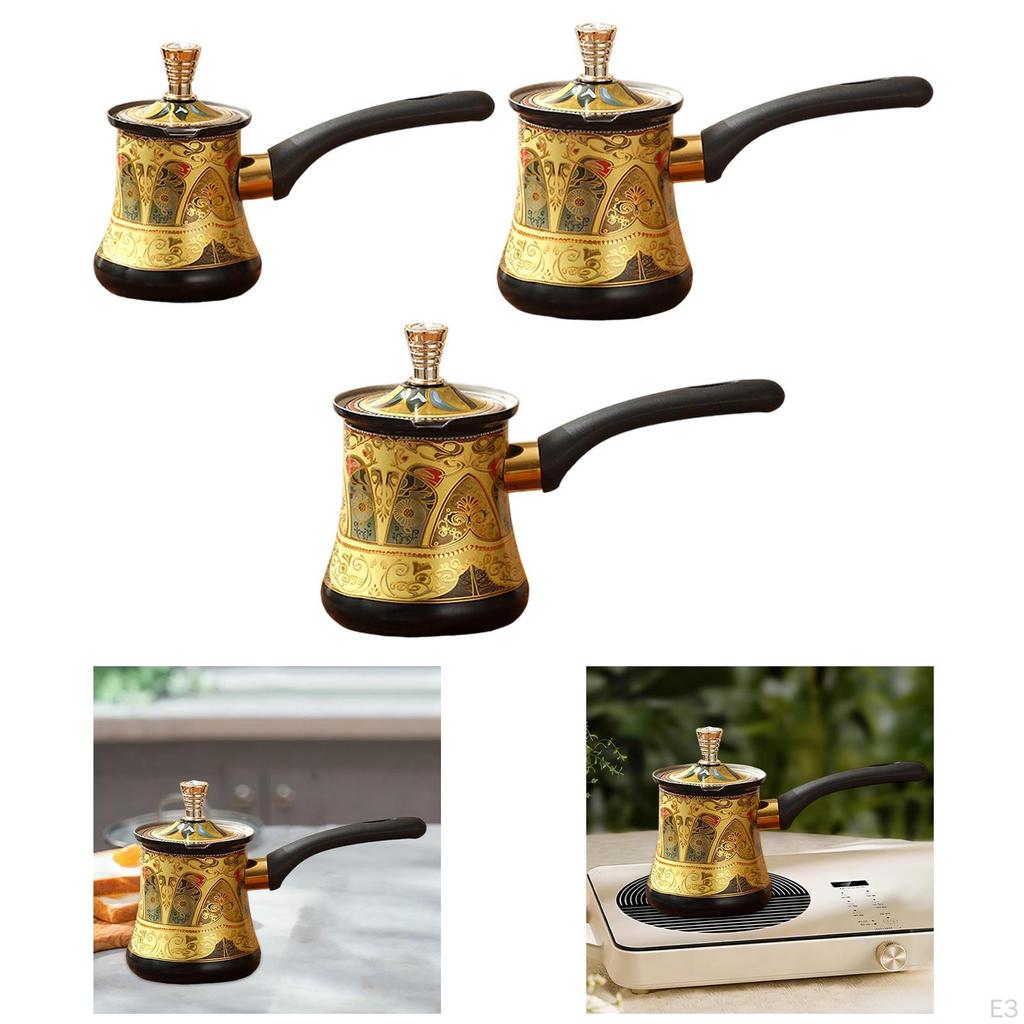 Kaffeekanne Butter Milchwärmer Kanne Ausgießer gegen Überlaufen Leicht zu reinigen Geschenk Teekanne Schokolade schmelzen