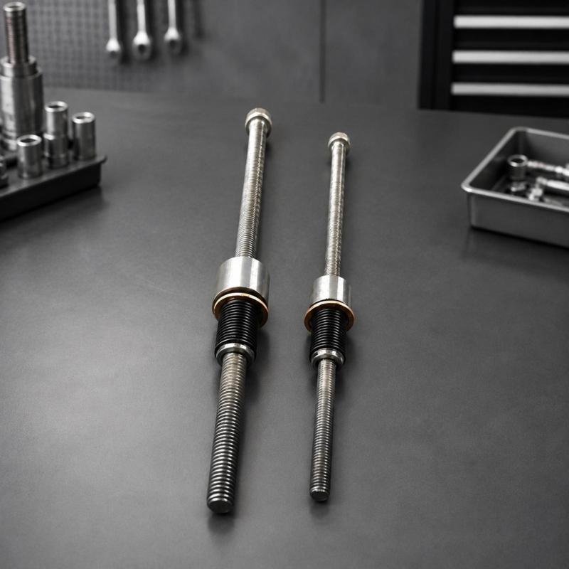Stem Seal Replacement Tool with Threaded Rod and Contact Face for Controlling Crankshaft Position During Service