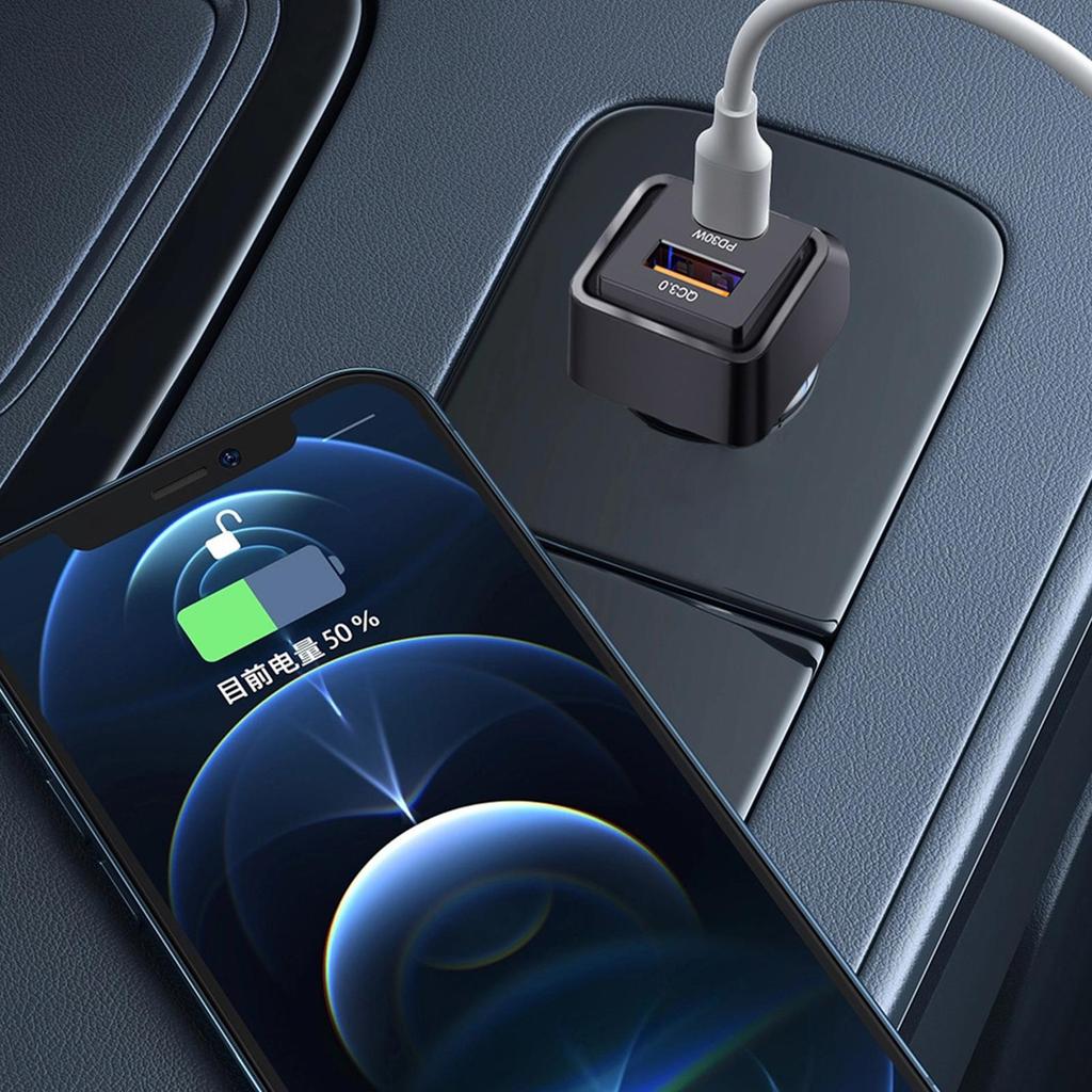 Phone Charger For Car 2-Port USB C Adapter For Phone Tablet Charging Adapter For Travel Automotive Truck RV SUV Van Sedan