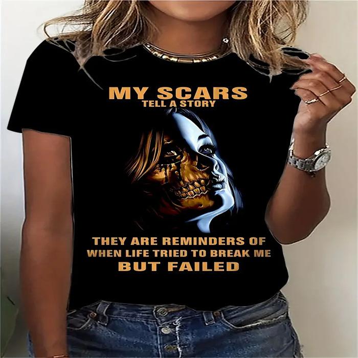 Sommer-T-Shirts mit Rundhalsausschnitt und Aufdruck, modisch, lässig, süß, kurzärmelig, für Damen, reine Baumwolle