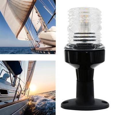Marine Navigationslicht 360 Grad Abdeckung LED Lampe 54x128mm Weiß Geeignet für Schiffe Boote Kunststoff Einfache Installation