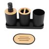 Bathroom Accessories Set Soap Dispenser and Toothbrush Holder Mouthwash Cup Bathroom Organizer for