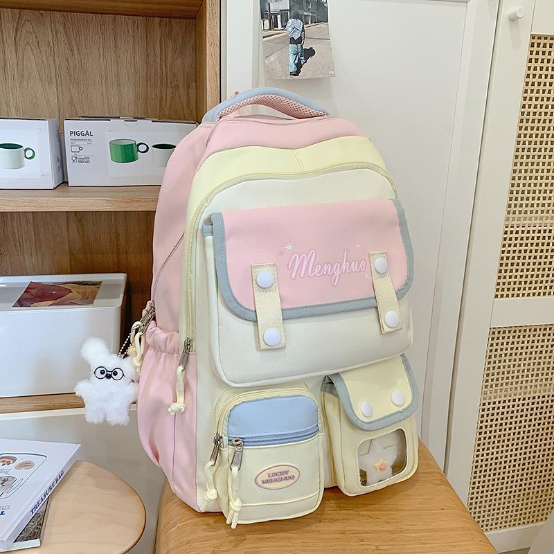 Versione Coreana dello Zaino Scolastico Originale di Grande Capacità Design di Nicchia Casual Versatile Moda Classe Pendolare Tutoraggio Zaino Zaino
