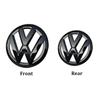 W123YY-2pcs ABS Car Front Grill Emblem Rear Trunk Badge Logo for Volkswagen VW Golf 5 6 7 7.5 8 MK5 MK6 MK7 MK8 Polo Passat Scirocco