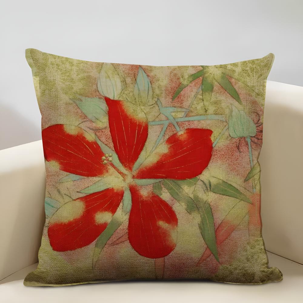 Rock Color Works Cushion Cover Household Decoration Linen Sofa Cushion Cover: Skin-Friendly & Breathable With Invisible Zipper