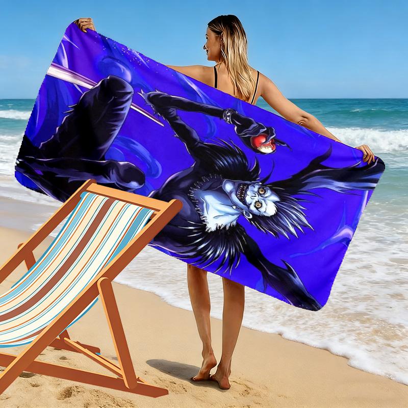 Ryuk Death Note Print Beach Towel, Large Soft Quick Dry Towel for Beach Camping Swimming