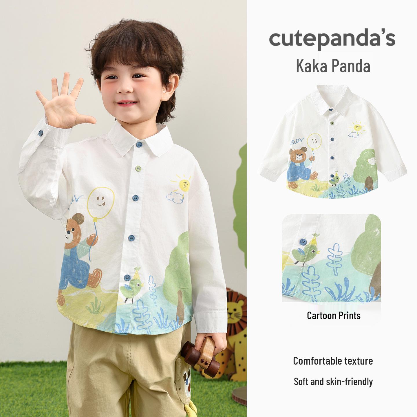 

Kaka Panda Children s Spring Top - Girls and Boys Casual Baby Shirt for Spring and Autumn. 110 cm