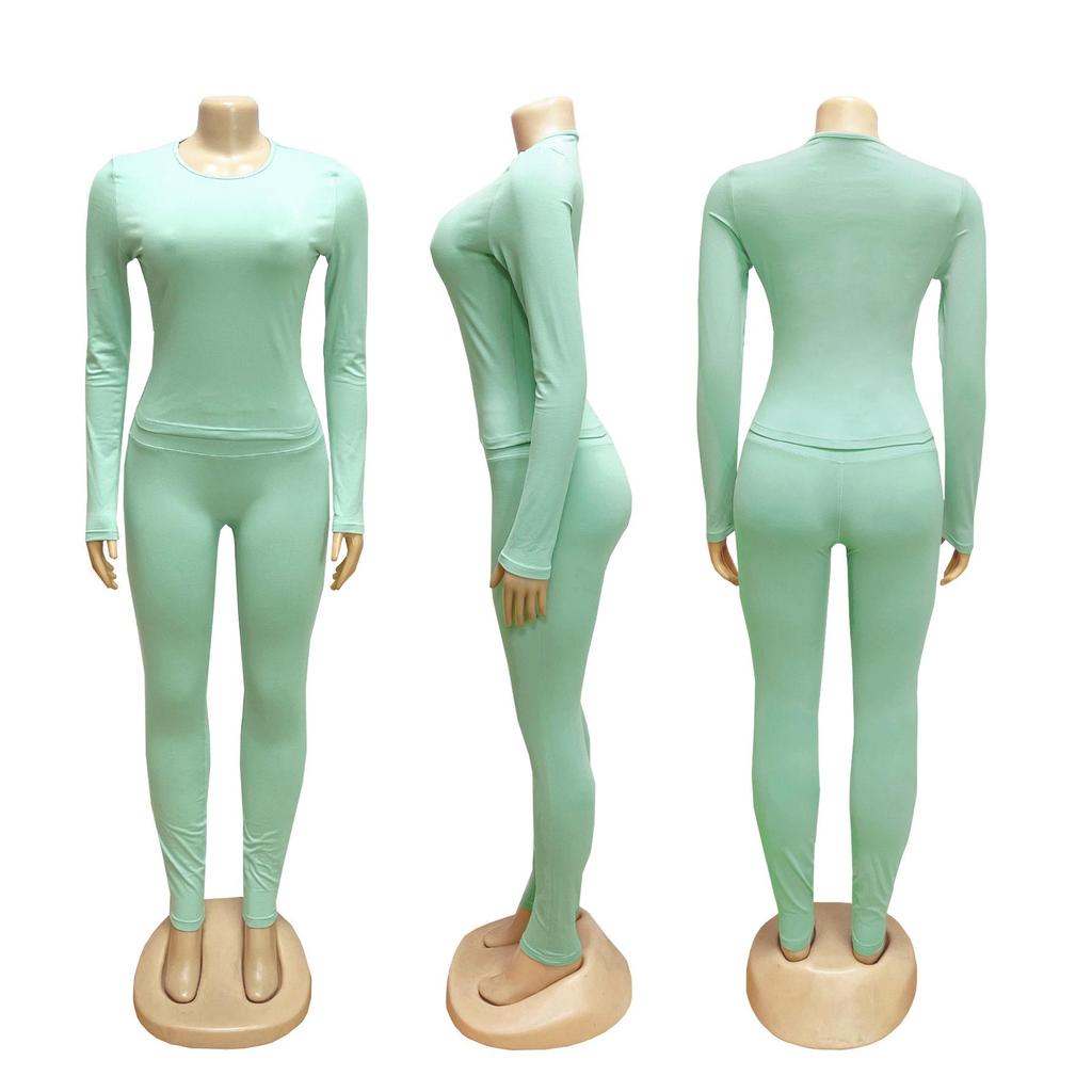 TW815 Women's Brushed Slimming Fitness Set - Sexy, High Elasticity, Fashionable Sportswear for a Stylish Commute