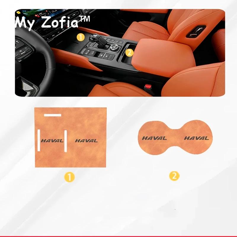 For Haval H9 2nd 2024 2025 New Interior Car Door Slot Pad Water Coaster Storage Box Non-slip Mat Interior Decoration Protect