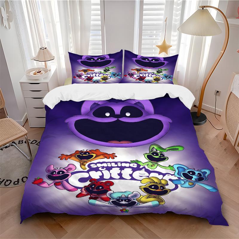 Critters Adventure Print 3Pcs Bedding Setduvet Cover With 2 Bedropillowcase Home Birthday Gift