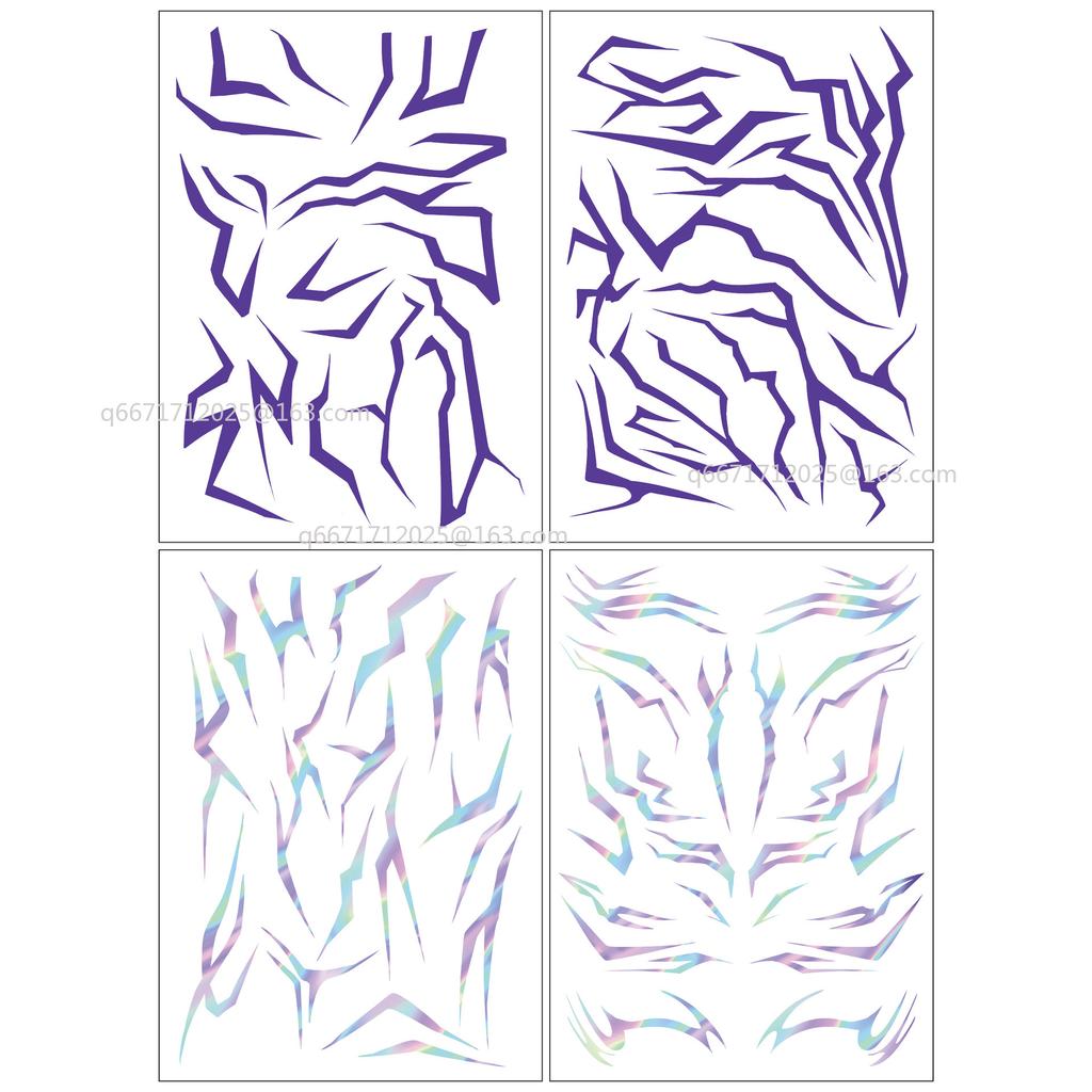 4 SZT. Figurka Anime KPop Rumi Kang Rekwizyt Cosplay Naklejka Tatuaż Rumi Naklejka Tatuaż Demoniczna Naklejka na Rekwizyty na Imprezę Hallowmas