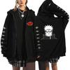 Naruto Men's Cardigan Hooded Sweatshirt Uchiha Itachi Anime Men Women Streetwear Harajuku Akatsuki Hoodies Sweatshirt Clothes