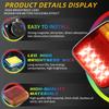 2PCS Lorry Wireless Magnetic Rear Tail Light Truck Trailer  Turn signal Brake Warning Lamp 20LED Caravans Taillight Waterproof