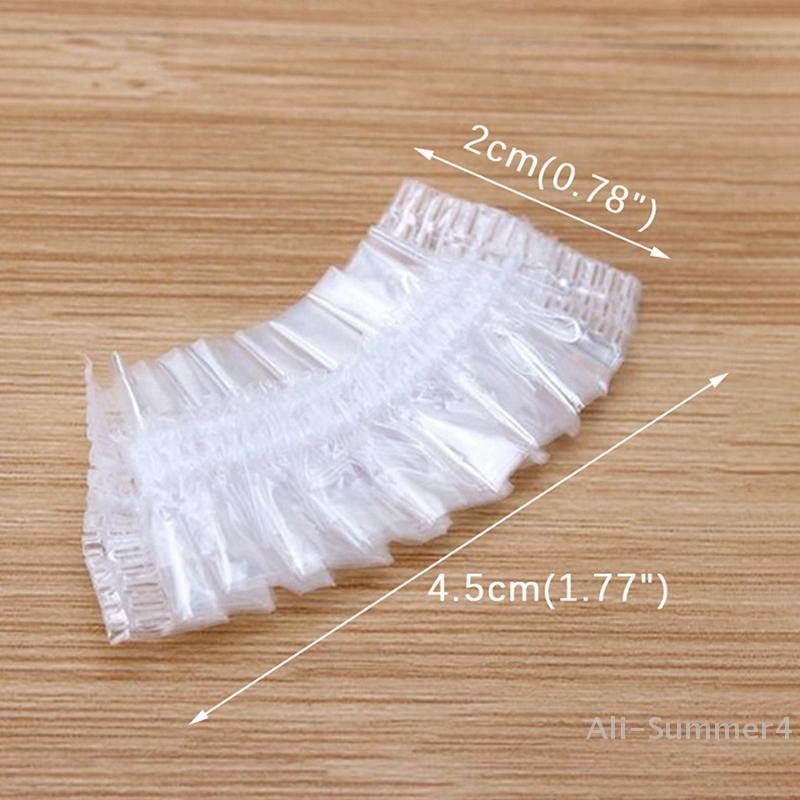 100pcs Hair Dyeing Ear Cover Disposable Waterproof Ear Protector Salon Bath Shower Shield Earmuffs Barber Hairdressing Accessory