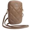 Guess Zip Quilted 4G Brown Handbag
