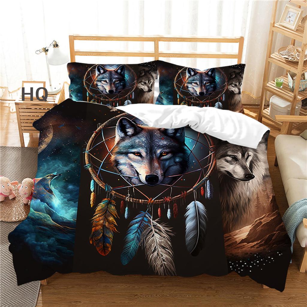 Dream Catcher Wolf Series Bedding Two Or Three-Piece Digital Set