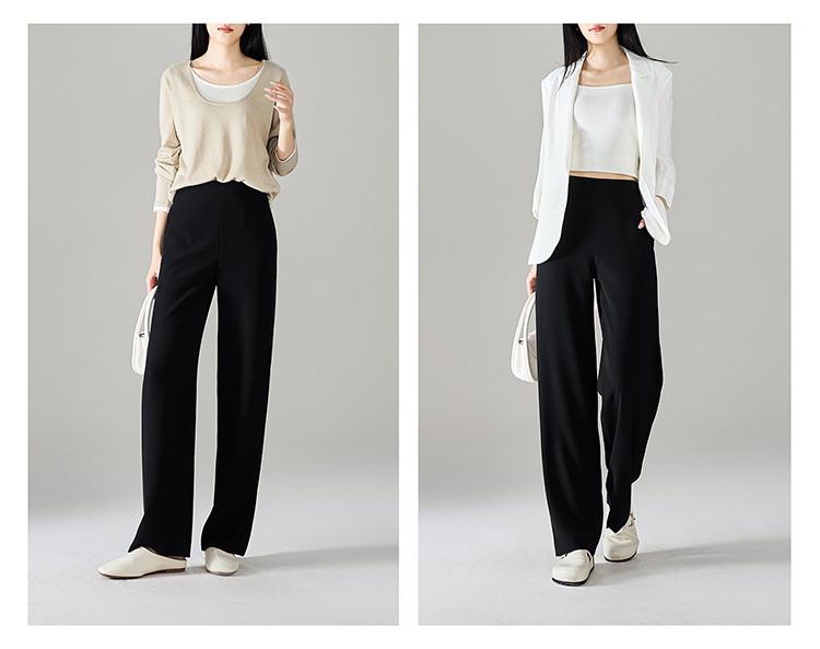 Simple Commuting Casual Wide Leg Pants for Women In 2026 Spring and Autumn Fashion, Loose and Versatile, Slimming and Floor Hugging Pants