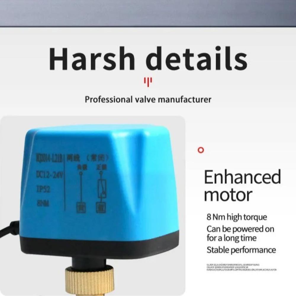 Robinet cu bilă electric cu 2 căi DN50 Corp din alamă Actuator motorizat durabil