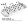 Stainless Steel Soap Tray 3-Compartment Storage Rack, Holder with Removable Kitchen Sink Rack Water Tray, Hollow Tilt Design Organizer for Bathroom