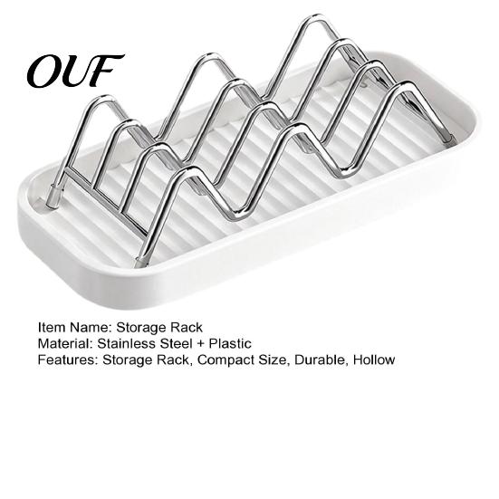 Stainless Steel Soap Tray 3-Compartment Storage Rack, Holder with Removable Kitchen Sink Rack Water Tray, Hollow Tilt Design Organizer for Bathroom