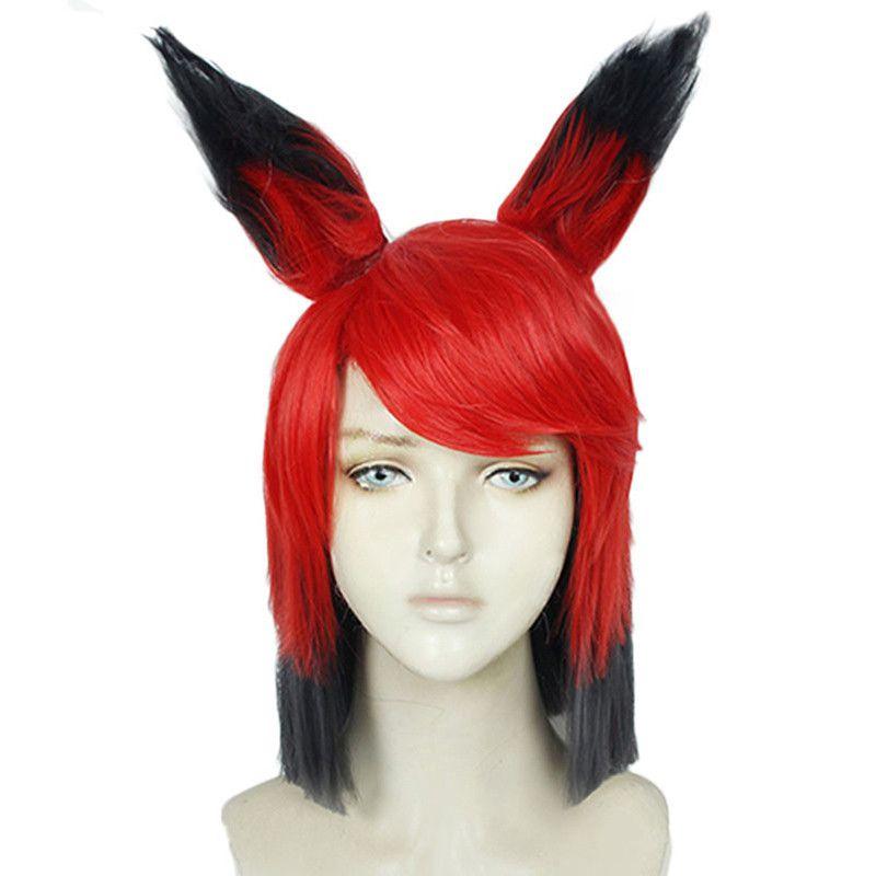 Alastor Hazbin Hotel Cosplay Costume Uniform Halloween Outfit Suit Full Wig Set