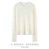 High-Quality 100% Pure Wool Slim Fit Round Neck Pullover Sweater for Early Autumn