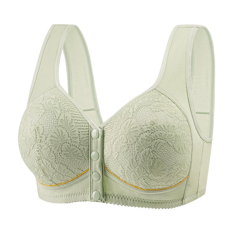 Plus Size Comfort Bra with Lace Trim and Wide Straps