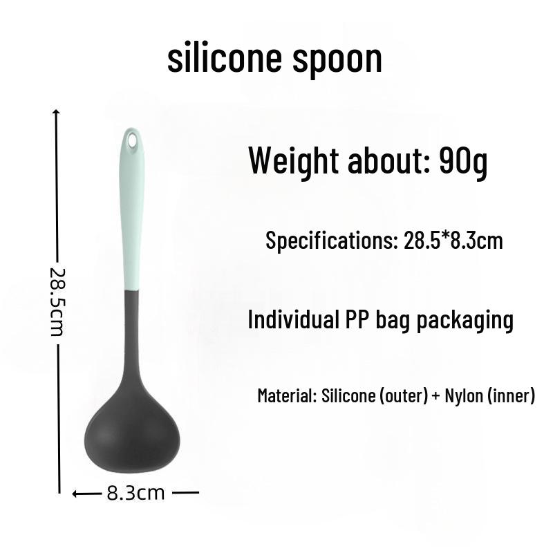 In-Stock Large Silicone Soup Ladle and Spatula for Kitchen Use