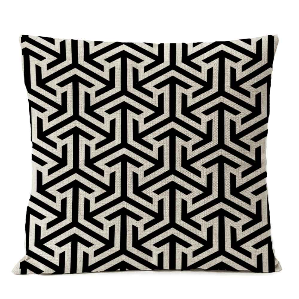 Black Geometric Boho Pillow Cover Bohemia Arrow Cushion Home Decorative Sofa Pillowcase