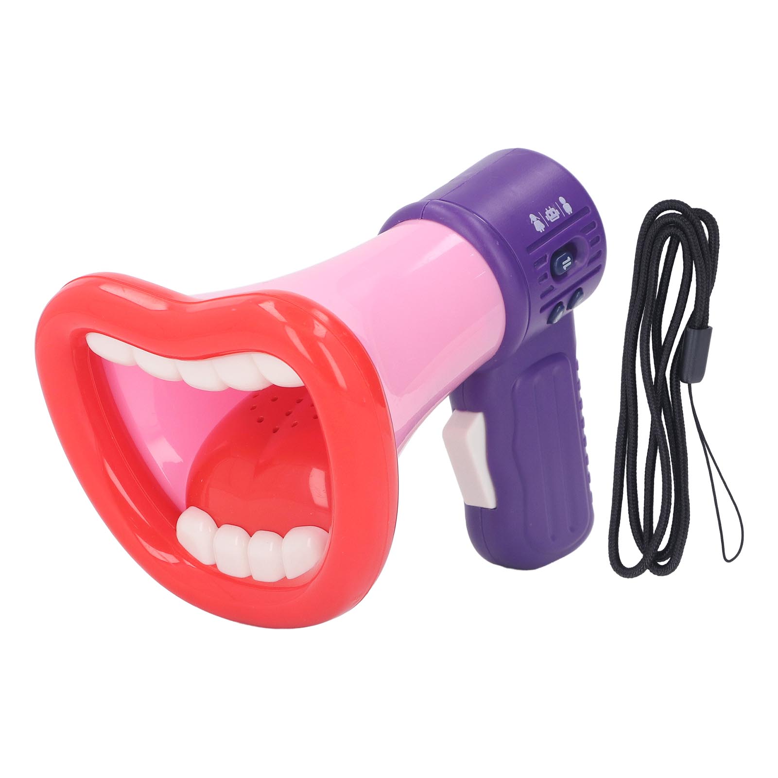 

Детский преобразователь голоса в форме большого рта с несколькими звуковыми эффектами, обучающая запись, громкая игрушка-динамик розовый