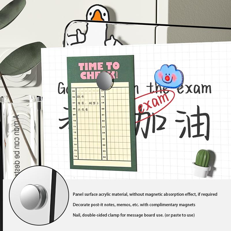 Schreibtisch-Nachrichtentafel Acryl transparente Notiztafel Büro-Memo-Board beschreibbar Zuhause-Memo-Board magnetische Schreibtischplatte