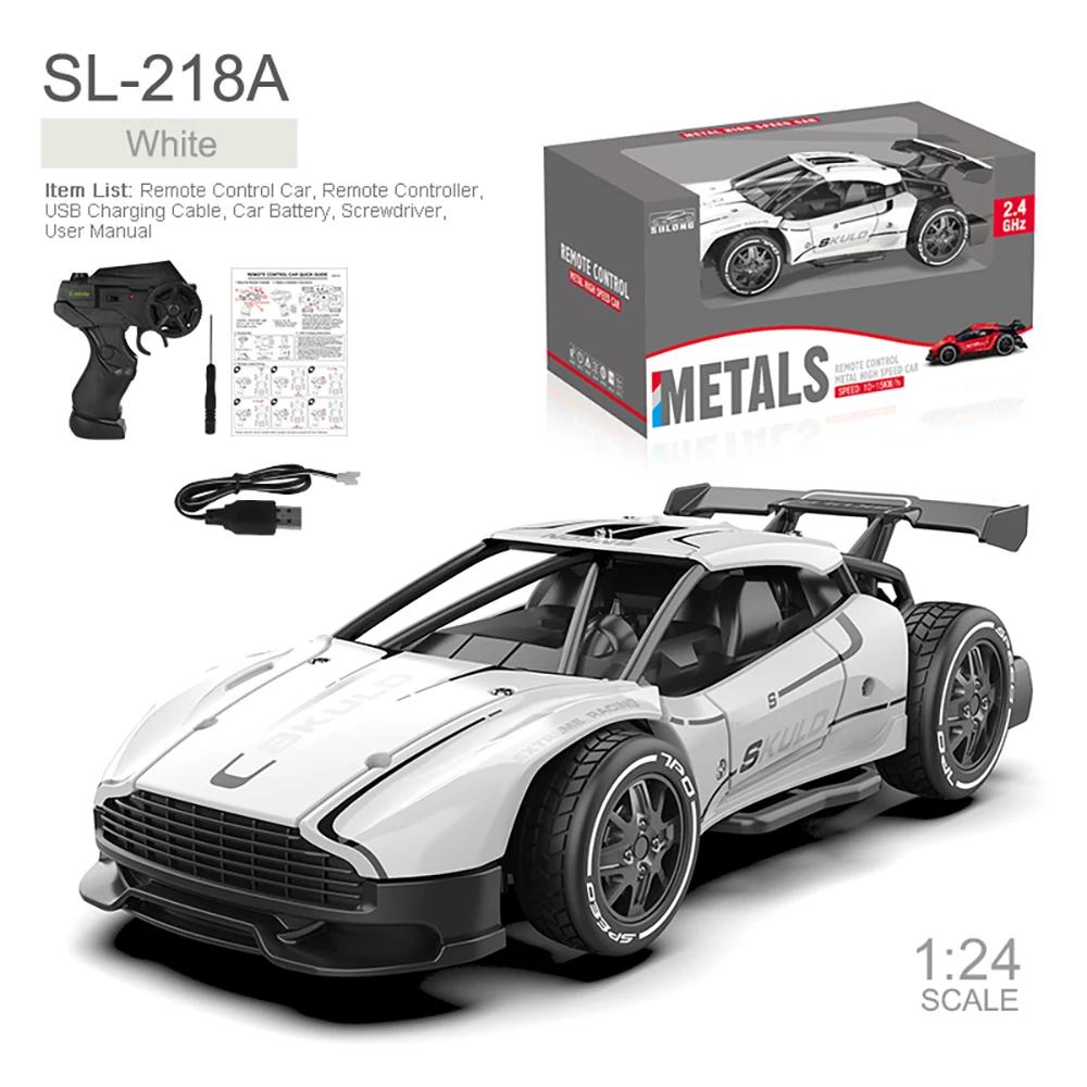 1/24 2.4G Alloy Remote Control Drift Car Racing Vehicle for Boy 2WD RC Car Model High Speed Off-road Car Kids Toy Birthday Gift