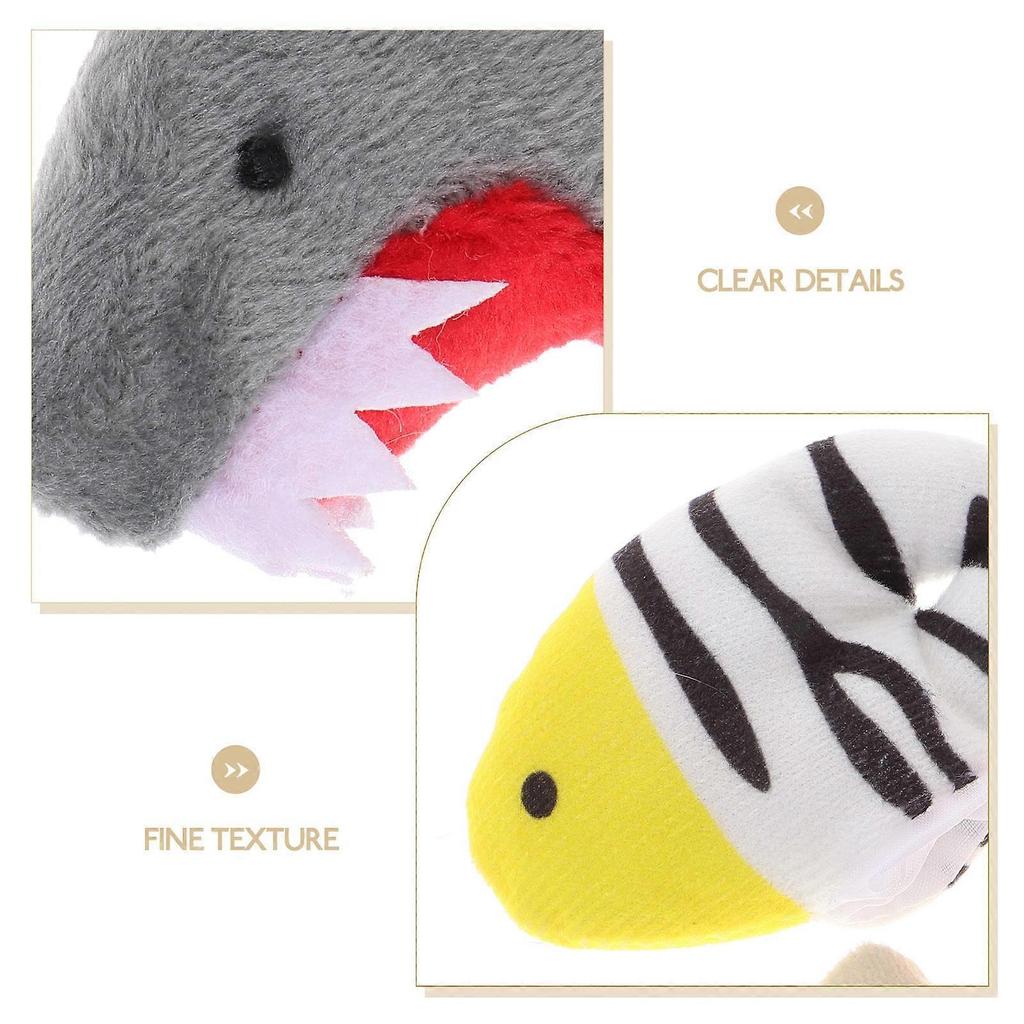 Finger Puppets Cartoon Ocean Animal Soft Plush Toys for Playing 10Pcs Set