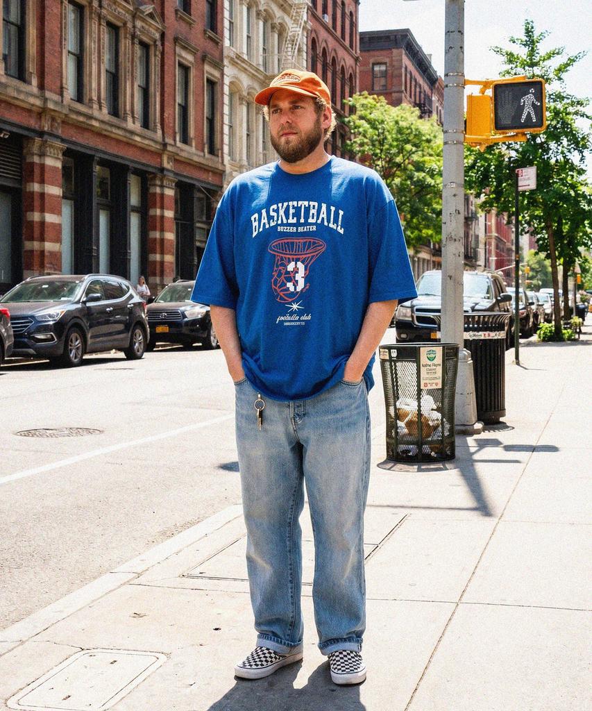 MODERMENT Real Overfit Buzzer Beater Short Sleeve T-Shirt [Violet]