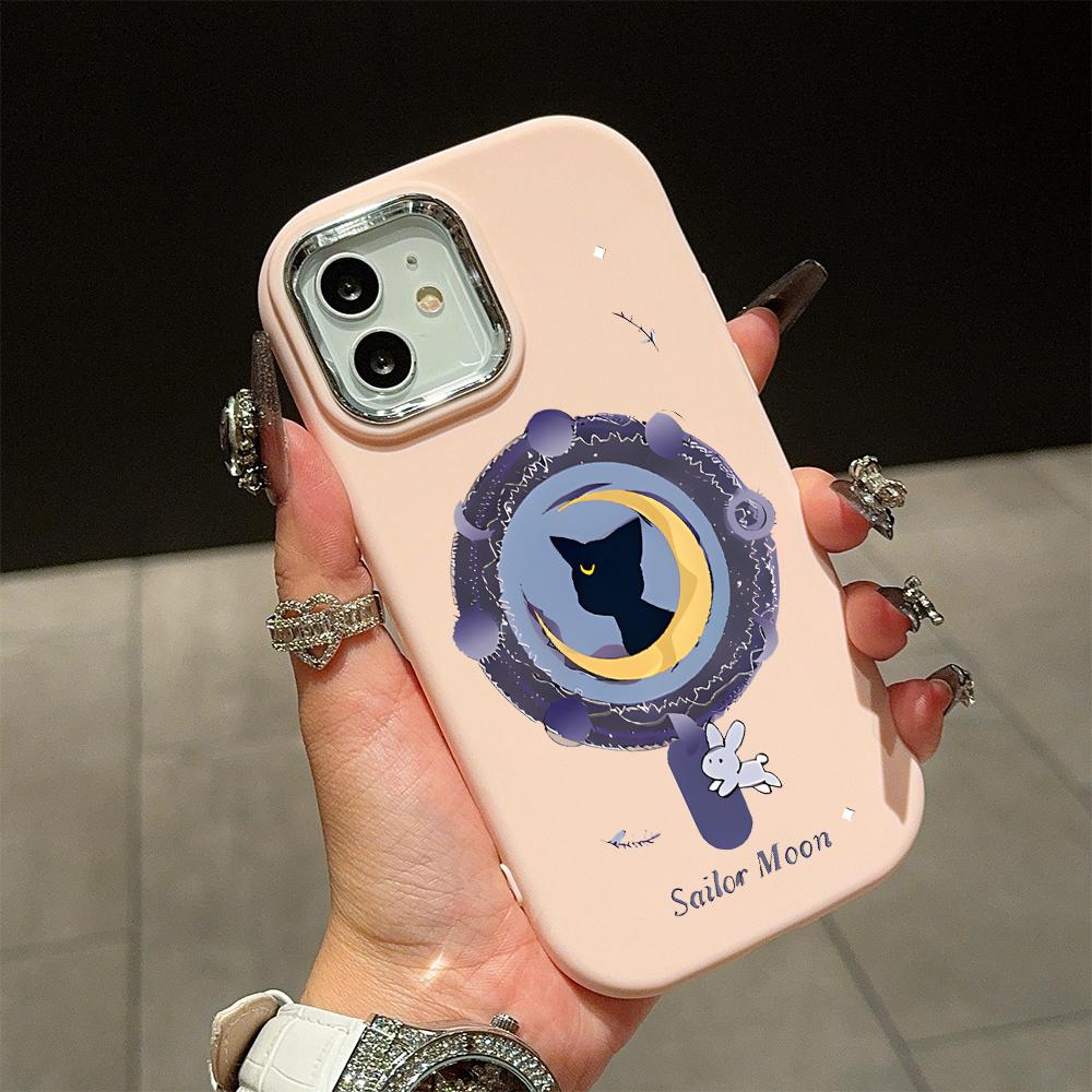 Einfarbige, silberne Randlinse, weiches, flüssiges Silikon, stoßfeste Handyhülle für iPhone, Samsung, Huawei, Honor, Xiaomi, Redmi, OPPO, Realme, Vivo, Infinix, Tecno