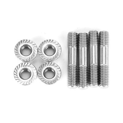 4 pezzi Dadi a prigioniero sistema di scarico auto M8x1.25 42mm1.65in T25 T28