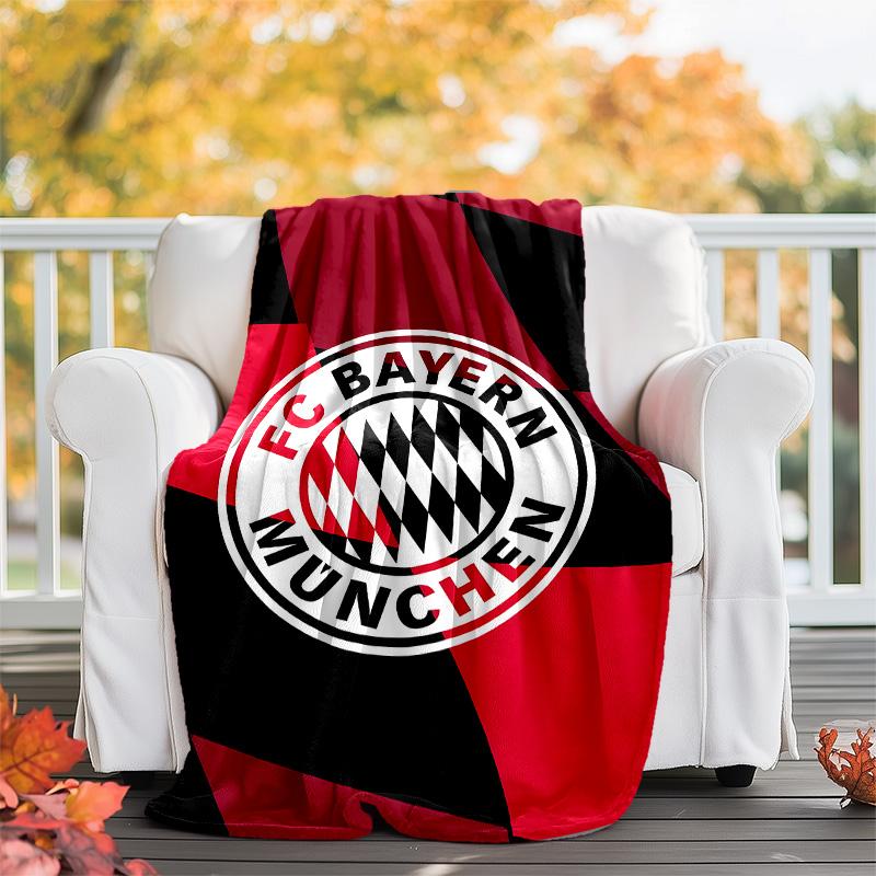1pc B-Bayern Munich (8) Theme Blanket - Digital Print, Polyester, Cozy for All Seasons, Perfect for Outdoor, and Travel