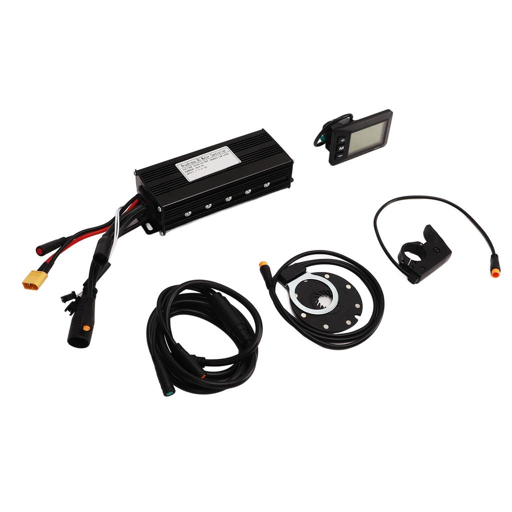 DC24V 36V 48V 30A Sinuswellen-Motorcontroller mit Bedienfeld, Leistungssensor und Daumengas für DIY-Fahrradumrüstung