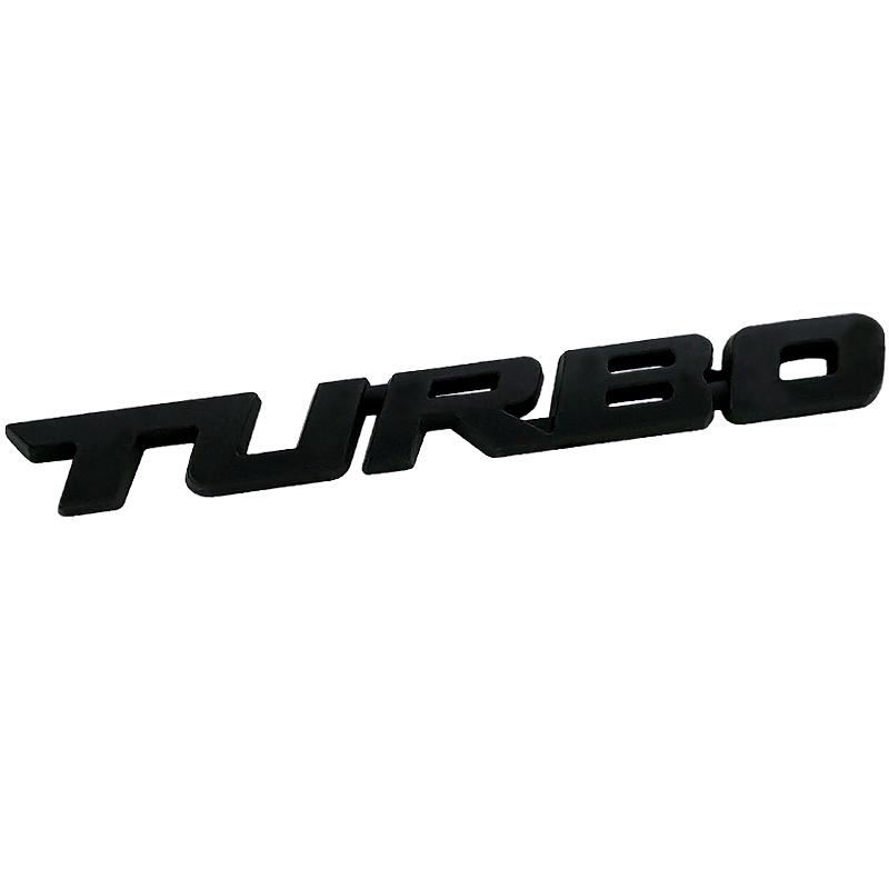 3D Car Sticker Turbocharged Turbo Metal Badge Car Modification Accessories Rear Marked Side Marking Decorative Car Sticker