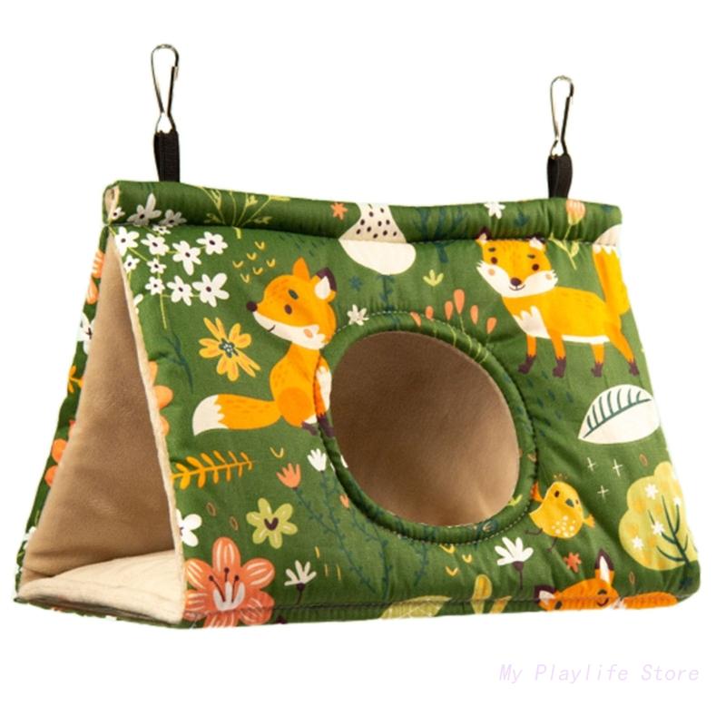 Winter Warm Bird Nest House Parrot Hanging Hammock Velvet Shed Finch Cage Birds Hideaway Sleeping Bed Warm Swing